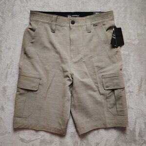 Hurley Men's Cargo Shorts 32 Tan Dri-Fit Polyester Spandex